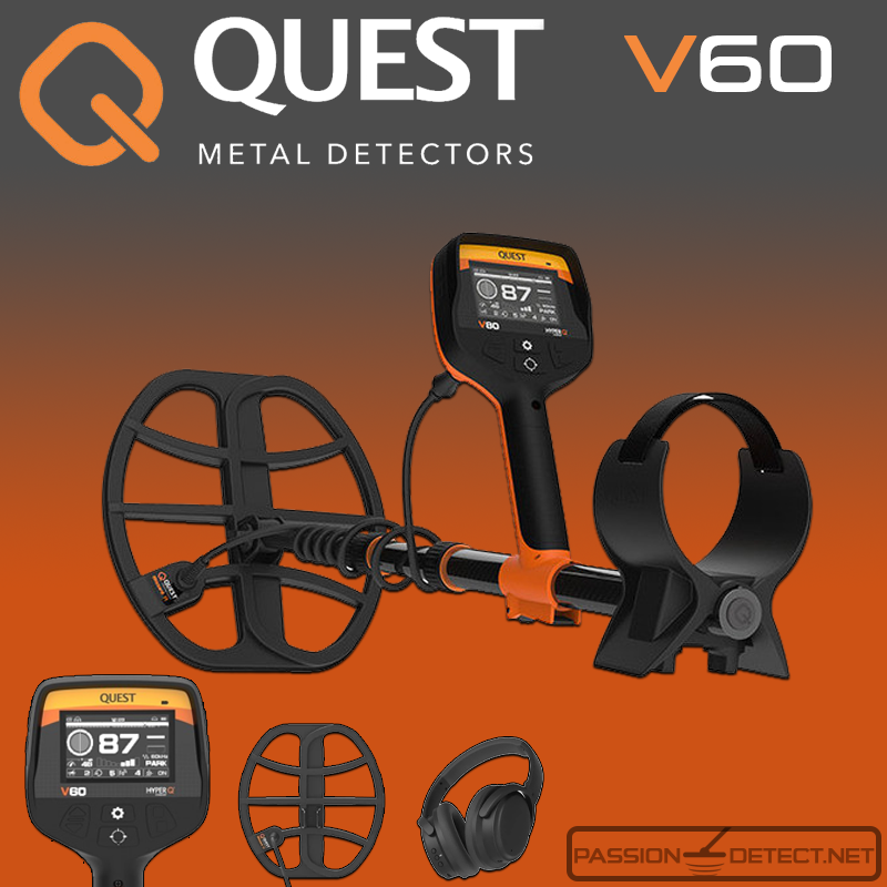 Détecteur de métaux Quest Q35 - Pack pinpointer : 3 freq, Etanche 5m